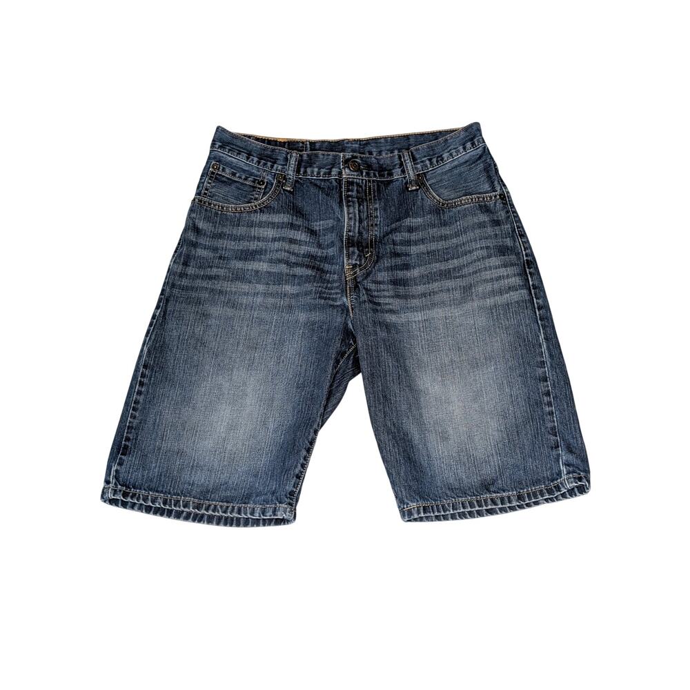 Levi's 569 Loose Straight Denim Shorts Men's Size 30 Blue Medium Wash Y2K Skate